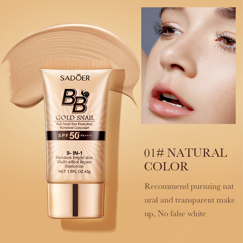 Spf 50 Sunscreen - SADOER Gold Snail Sunscreen BB Cream