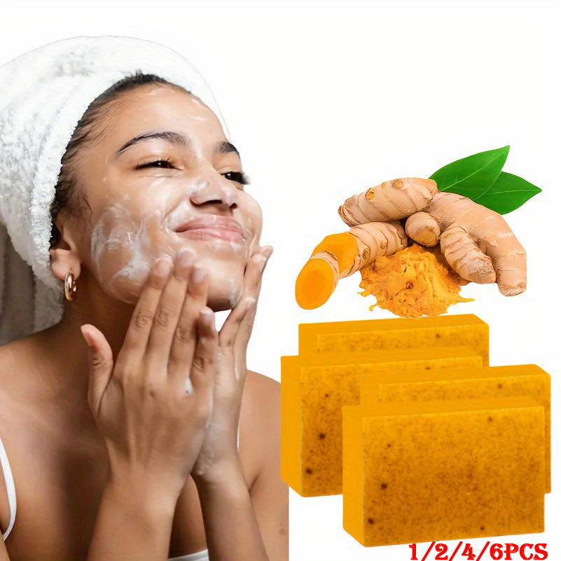 1/2/4/6Pcs Turmeric Kojic Acid - Kojic Acid Soap 评论和价格