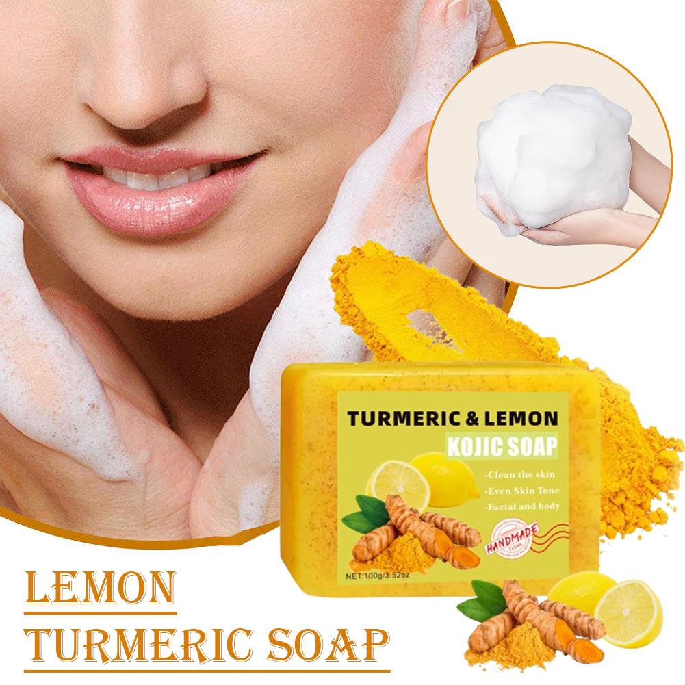 1/2PCs Lemon Turmeric Kojic Ac - Kojic Acid Soap 评论和价格