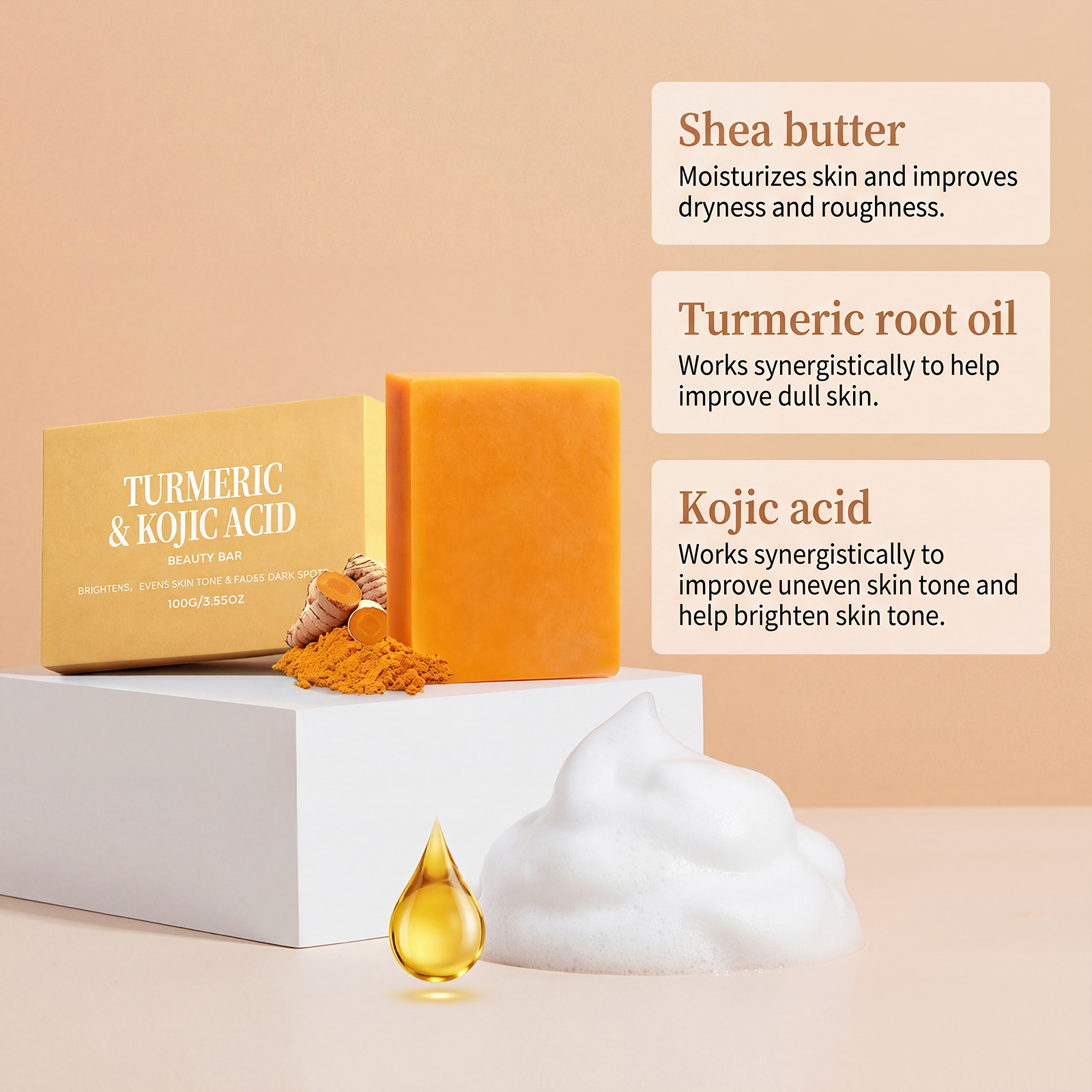 Turmeric Kojic Soap Exfoliatin - Kojic Acid Soap 评论和价格